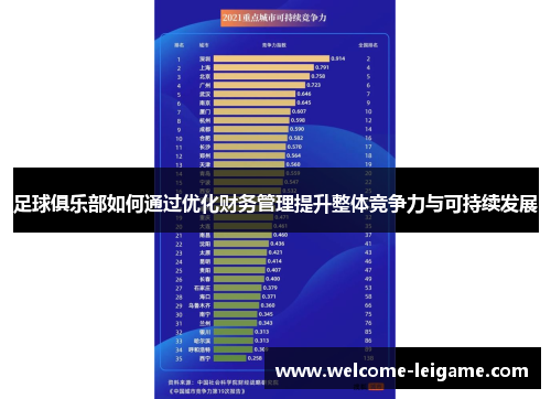 足球俱乐部如何通过优化财务管理提升整体竞争力与可持续发展 足球俱乐部如何通过优化财务管理提升整体竞争力与可持续发展